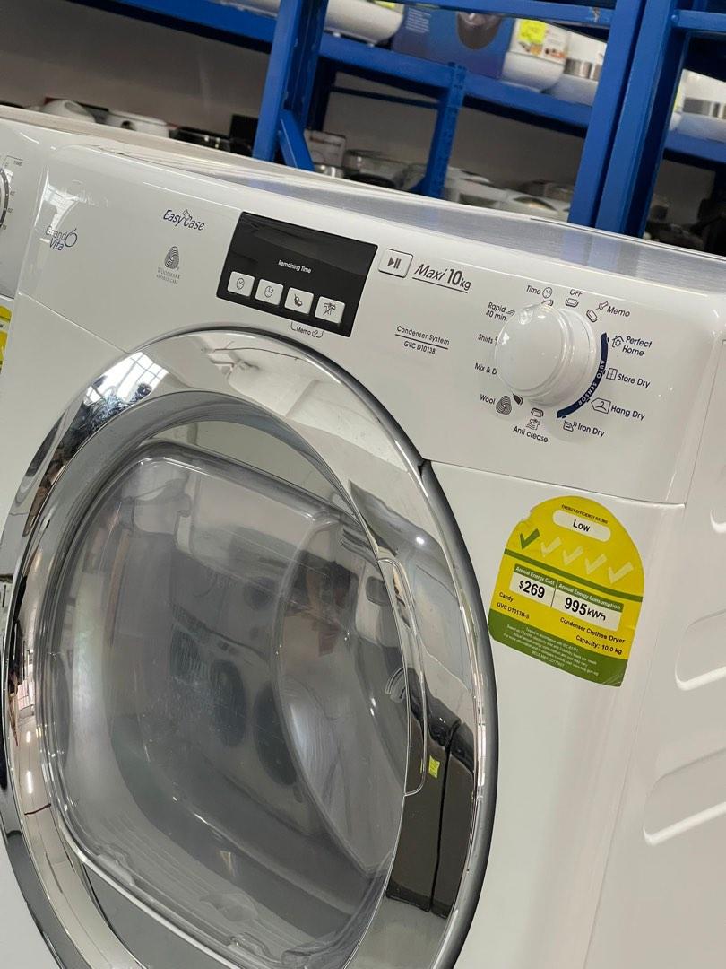 CANDY CONDENSER DRYER 10KG GVCD1013BS, TV & Home Appliances, Washing