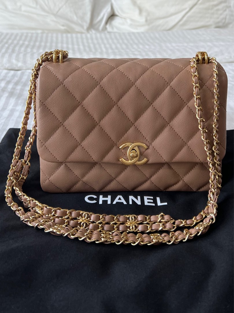 CHANEL 22K Dark Beige Caviar Small Coco First Microchipped Gold Hardwa –  AYAINLOVE CURATED LUXURIES