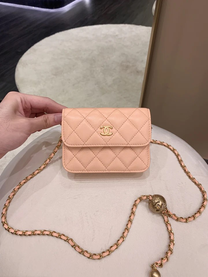 Chanel Pearl Crush Clutch On Chain, Luxury, Bags & Wallets on Carousell