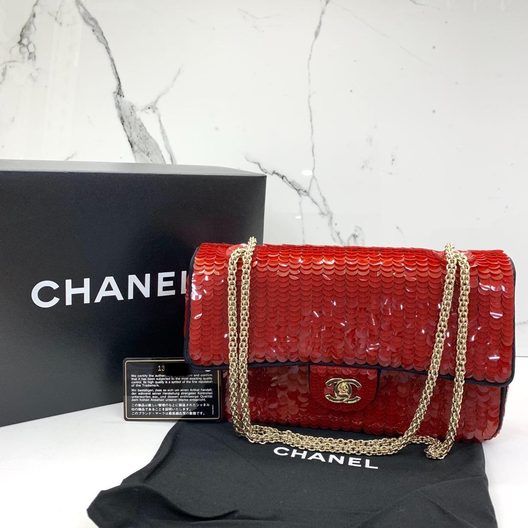 Chanel Red Quilted Patent Leather Medium Boy Flap Bag