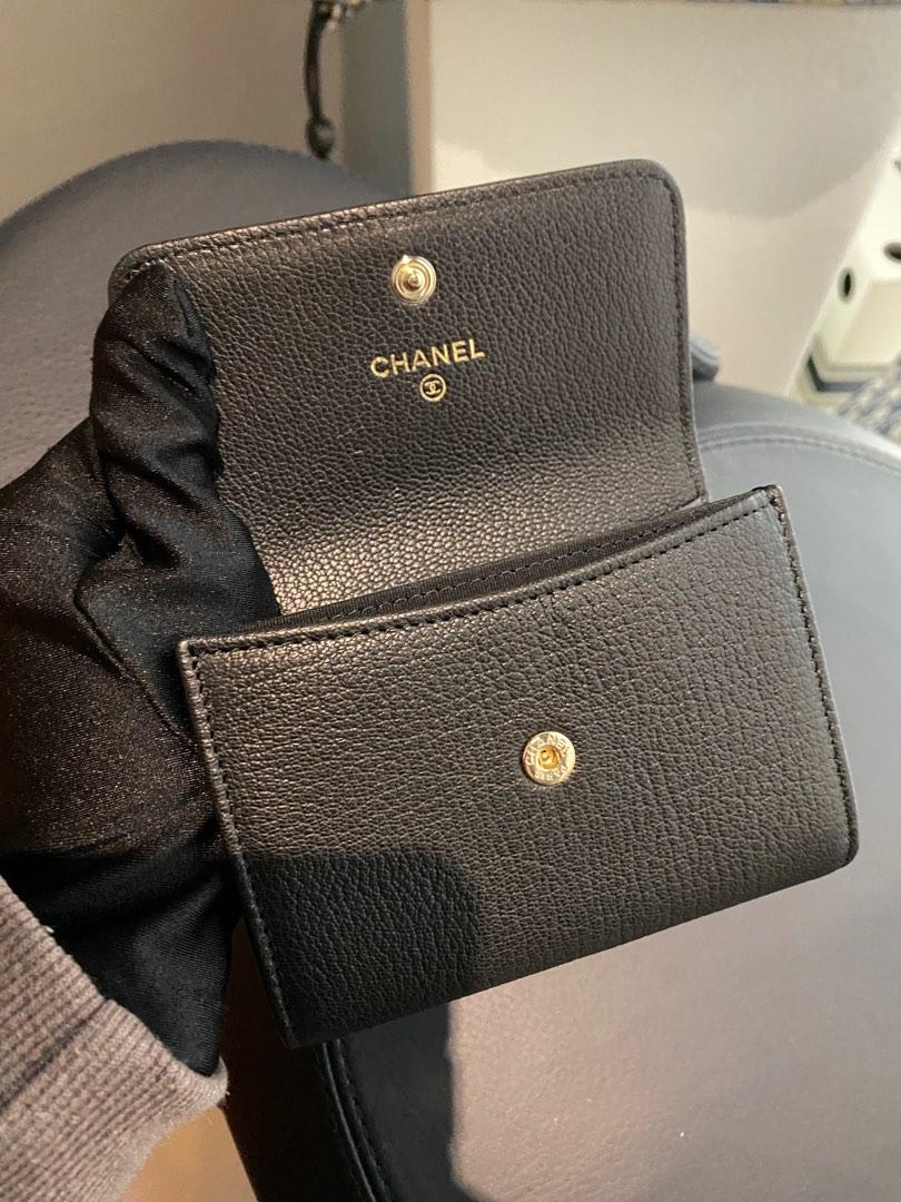CHANEL TIMELESS CLASSICS Unisex Leather Small Wallet Card Cases Card Holders