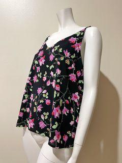 Cotton On Floral Pixel Art Sleeveless Top (Size: M)