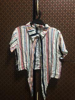 Cropped Buttoned Polo
