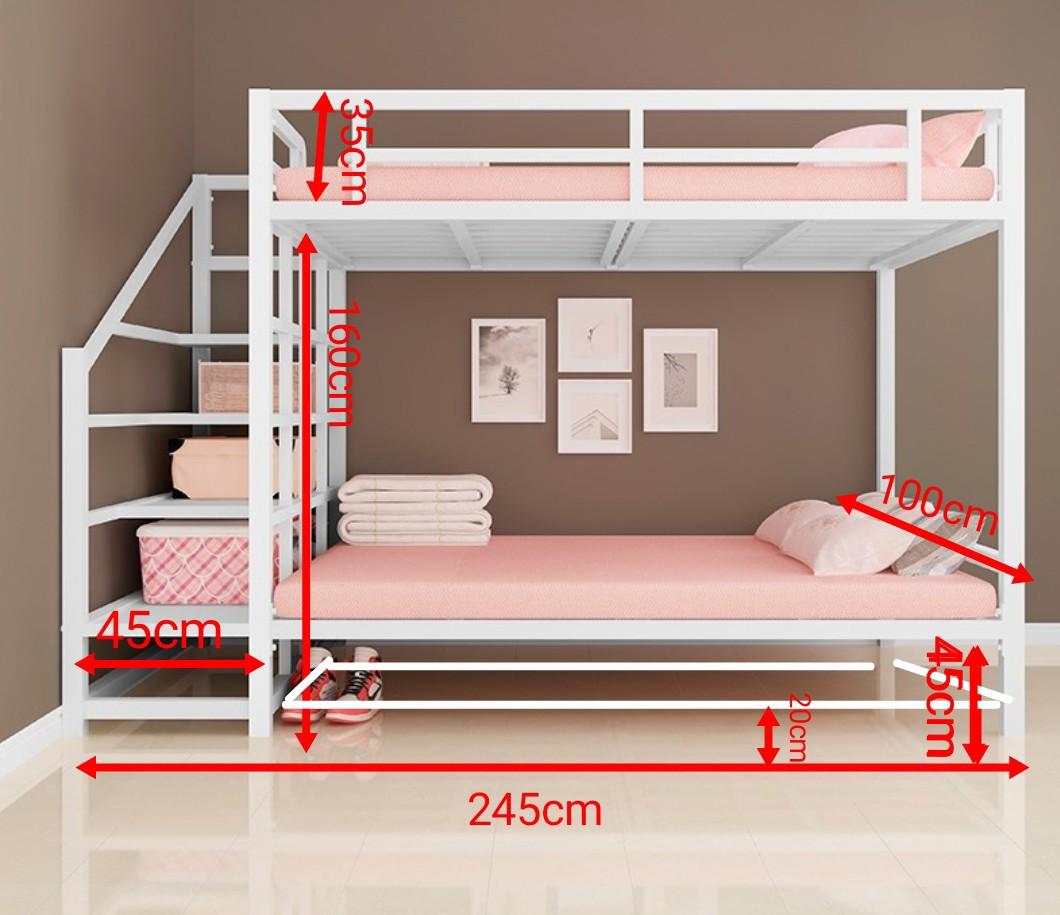 Customize bunk bed +pull out bed with wheels, Furniture & Home Living