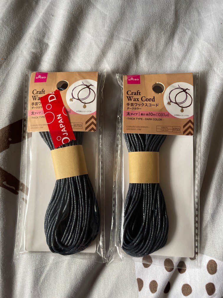 Daiso Craft Wax Cord X 2 Packets, Hobbies & Toys, Stationery & Craft, Craft  Supplies & Tools On Carousell