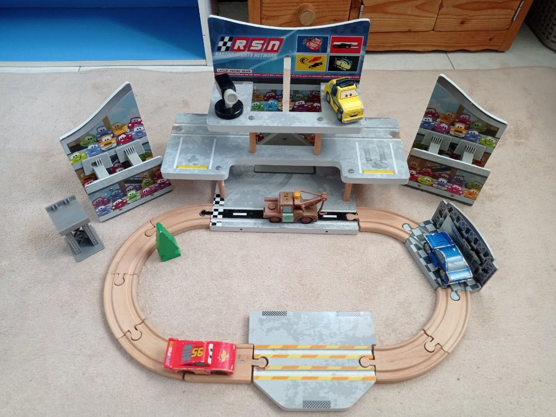 Cars wooden track sales set