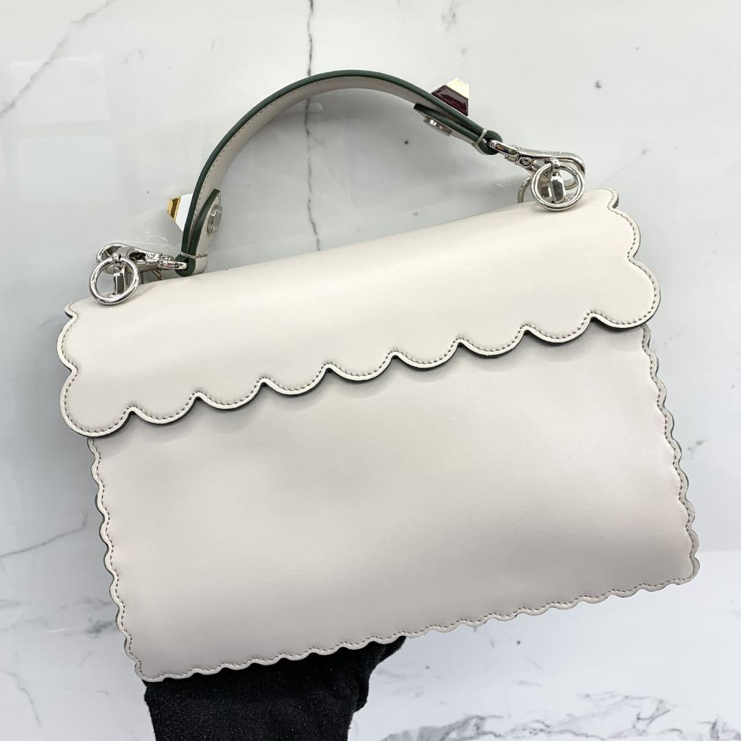 FENDI 8BT283 LILAC LEATHER KAN I 2WAY SHOULDER BAG 227025466 WE