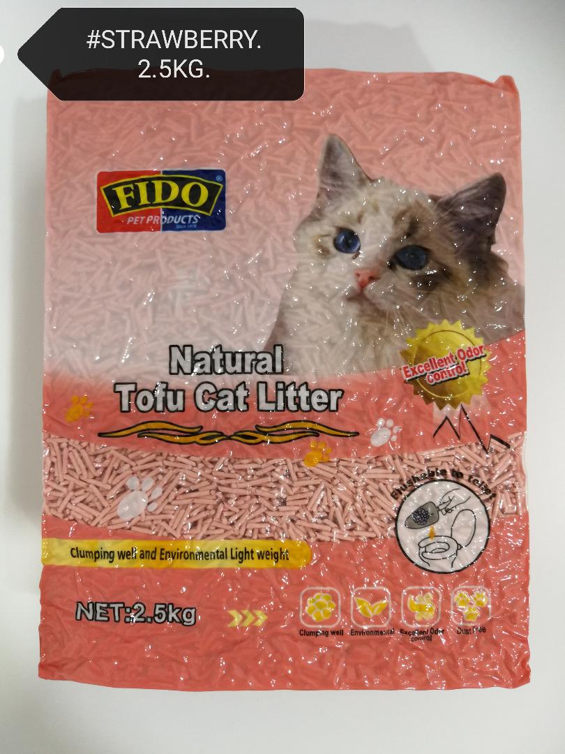 FIDO Natural Tofu Cat Litter Clumping Toilet Pasir Kucing Tandas 2.5kg, Pet Supplies, Homes