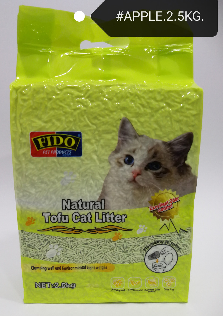 FIDO Natural Tofu Cat Litter Clumping Toilet Pasir Kucing Tandas 2.5kg