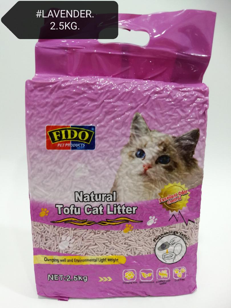 FIDO Natural Tofu Cat Litter Clumping Toilet Pasir Kucing Tandas 2.5kg, Pet Supplies, Homes