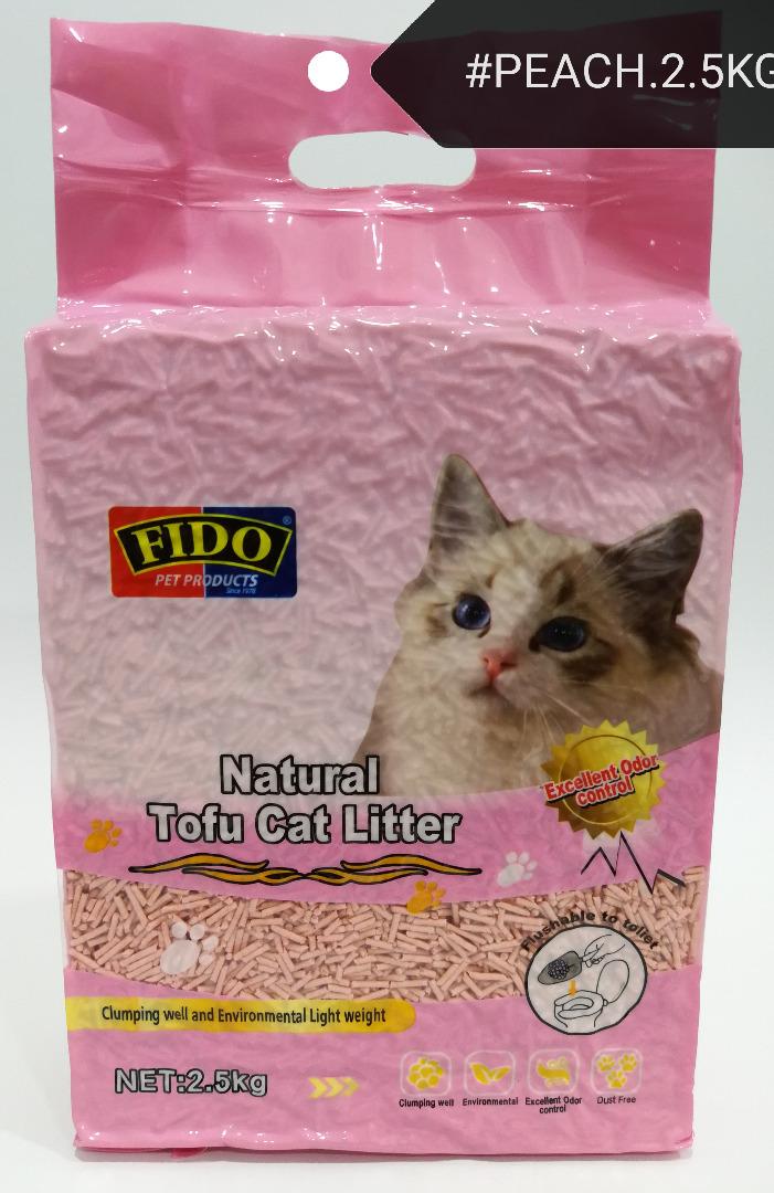 FIDO Natural Tofu Cat Litter Clumping Toilet Pasir Kucing Tandas 2.5kg, Pet Supplies, Homes