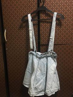 Folded & Hung Cute Denim Jumper Skirt