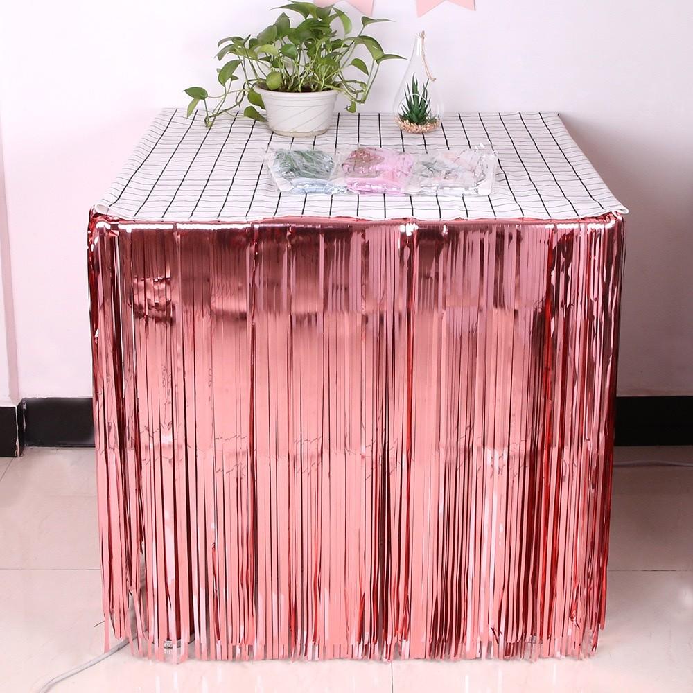 Black fringe 2024 table skirt