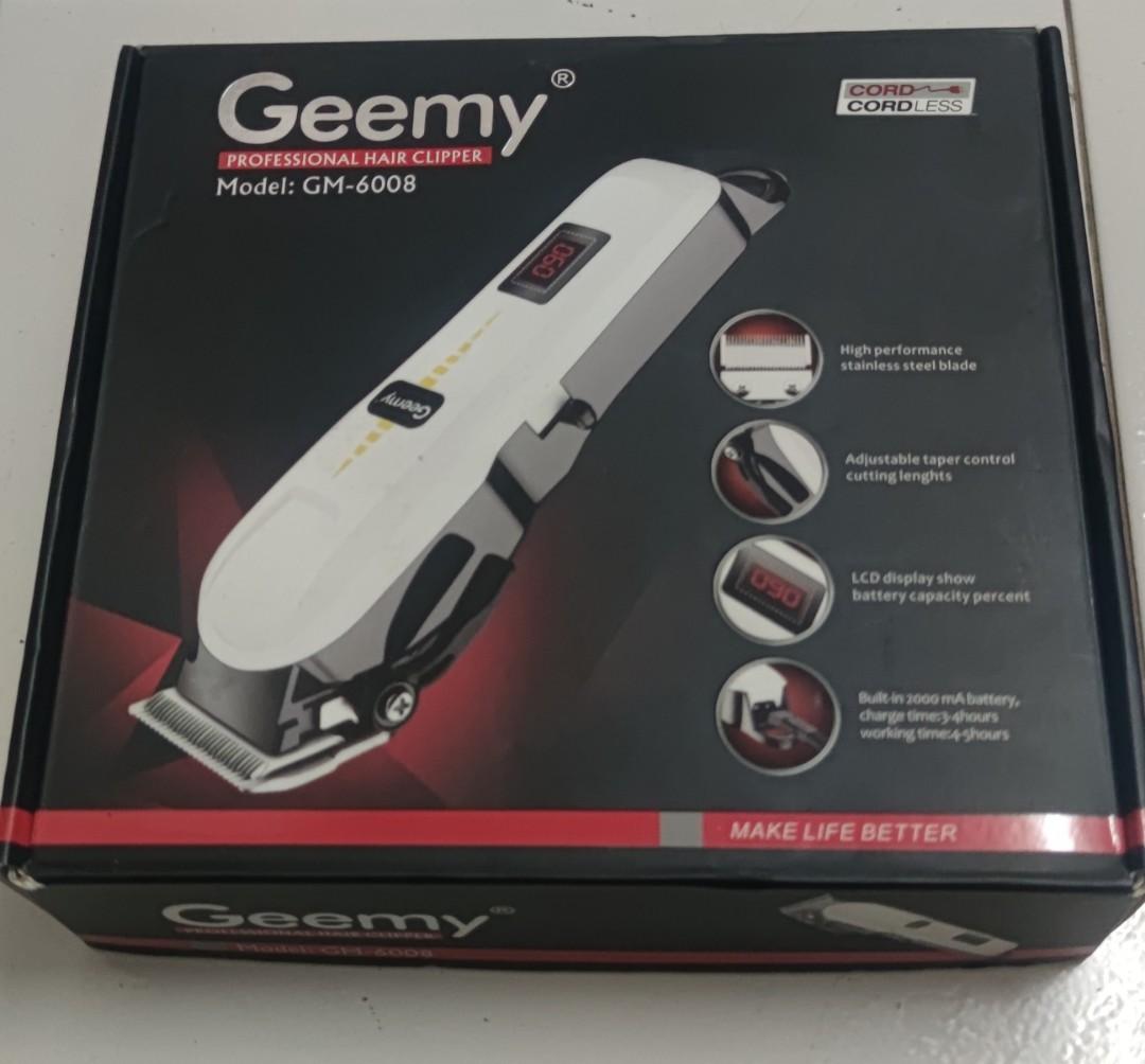 Geemy GM-6008 Rechargeable Trimmer Hair Cutter Machine, Beauty ...
