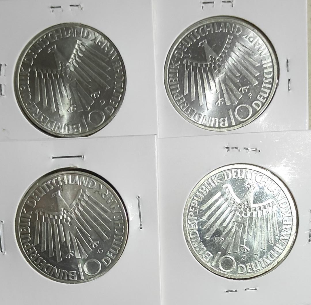 10 Deutsche Mark Münze Olympische Spiele 1972 Wert Germany silver olympics 1972 commemorative 10 deutsche mark coins