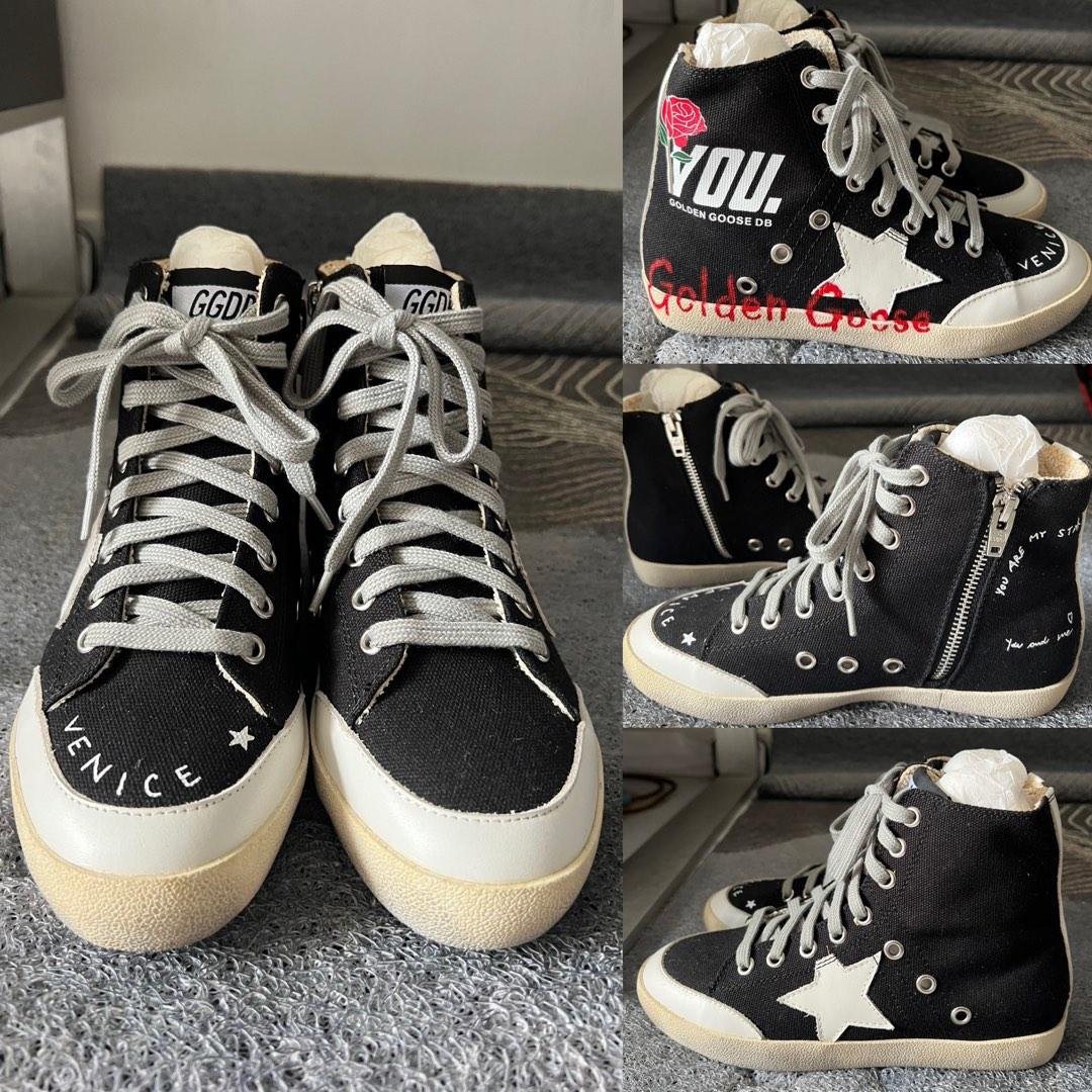 Golden Goose Francy High Top Sneakers Limited Black White