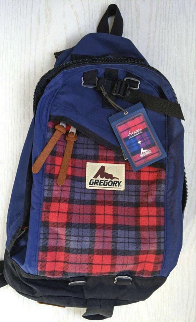 Gregory聯乘pladra藍紅格仔款day pack, 男裝, 袋, 背包- Carousell