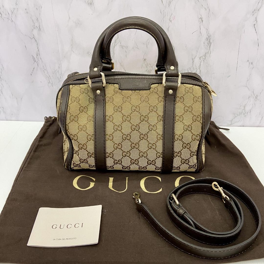 GUCCI 269876 GG WEB BOSTON CANVAS 2WAY BAG 227025273 WE