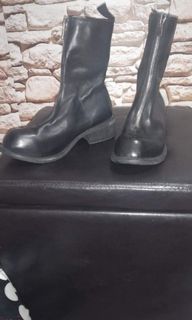 Vintage Mens WALTER VAN BEIRENDONCK W< Boots Shoes Leather Black Size 42  8,5