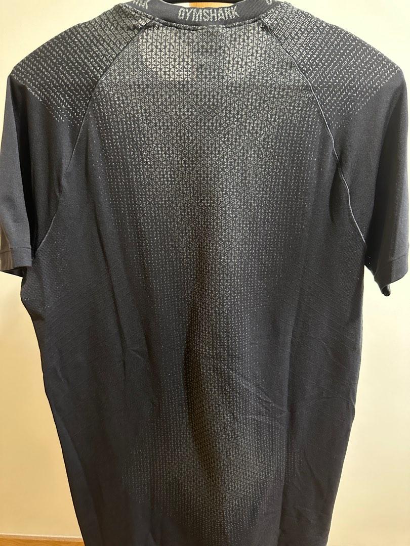 Gymshark Geo Seamless T-Shirt - Black/Charcoal Grey
