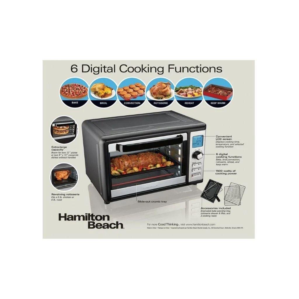 Hamilton Beach SureCrisp Air Fryer 32L Digital Toaster Oven With