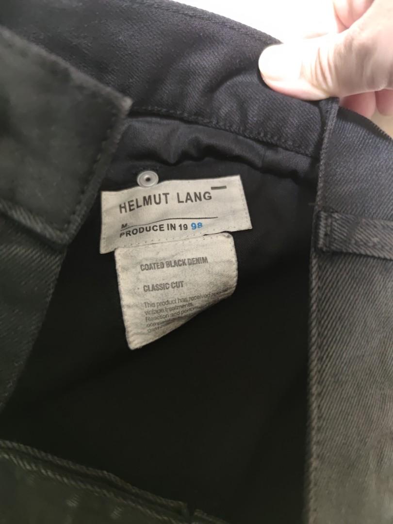 HELMUT LANG 本人期 COATED BLACK BIKER DENIMウエスト40X2㎝