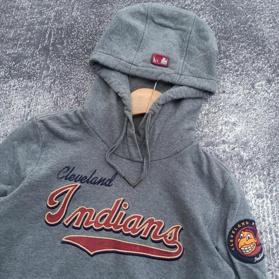 MLB Youth Cleveland Indians FLC Baseball Team Logo Pullover Hoodie  eBay