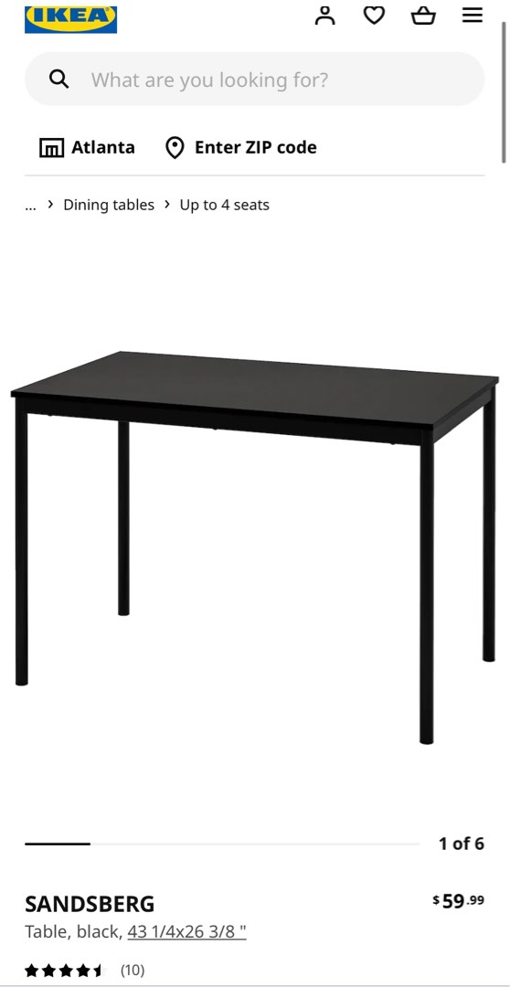 IKEA dining table for 4, Furniture & Home Living, Furniture, Tables