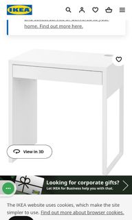 Micke desk deals white 73x50 cm