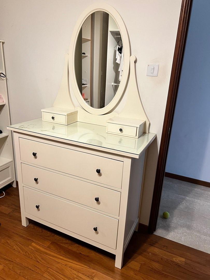 IKEA mirrored dresser with chest of drawers, Furniture & Home Living