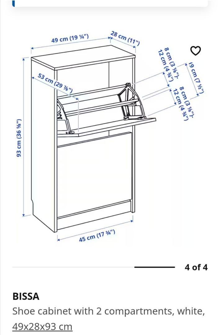 Ikea Shoe with two compartments, Furniture & Home Living