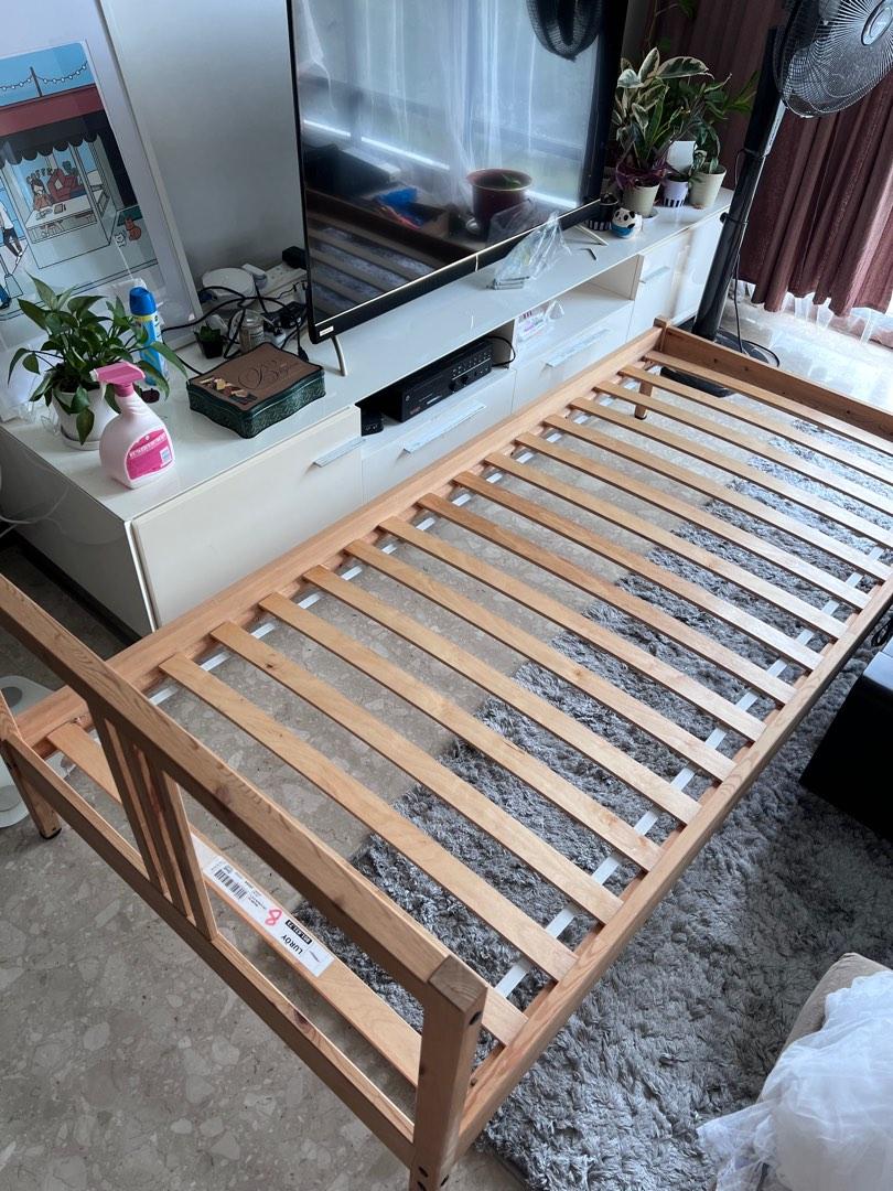 Ikea Single Bed Frame Fjellse, Furniture & Home Living, Furniture, Bed