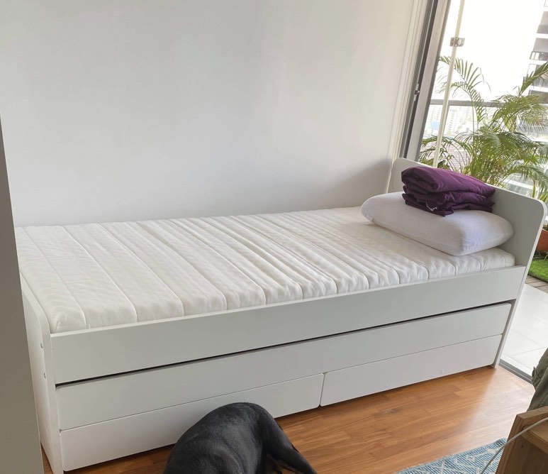 IKEA Slakt single bed, Furniture & Home Living, Furniture, Bed Frames & Mattresses on Carousell
