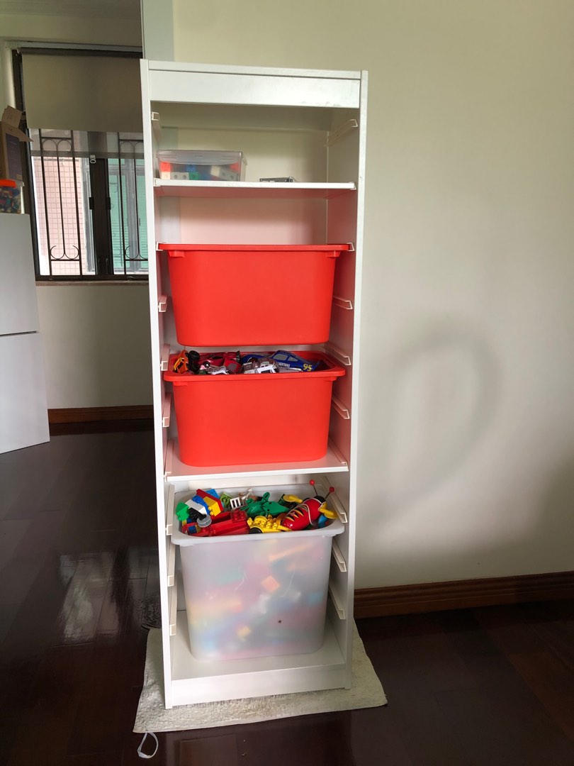 IKEA Trofast Shelving with 3 Bins & 2 Shelves, 傢俬＆家居, 傢俬, 書櫃、櫃子及架