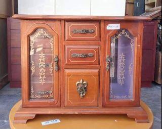 Jewelry Box
✅L15 W7 H12 inches 
✅Glass doors
✅Solid hard wood
✅In very good condition
✅Japan furniture
✅On hand, ready to deliver