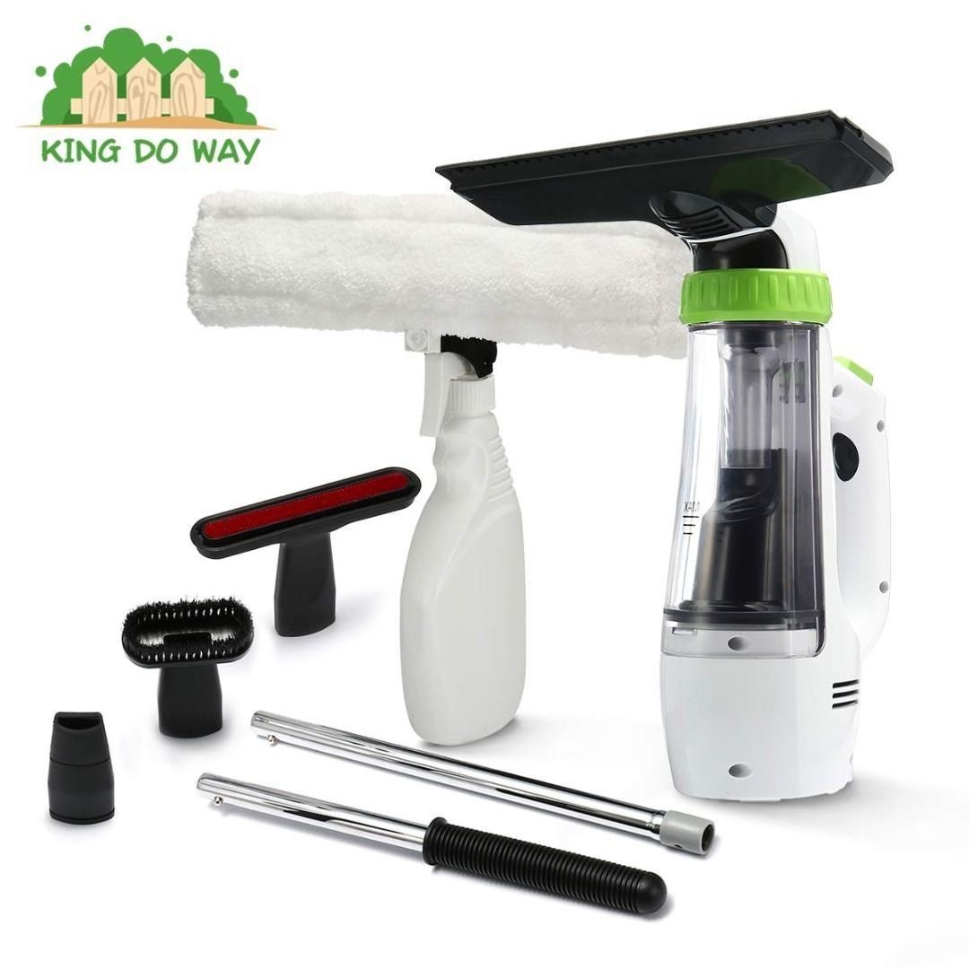 king do way Window Vacuum Cleaner Cordless Window Vac Kit for Window ...