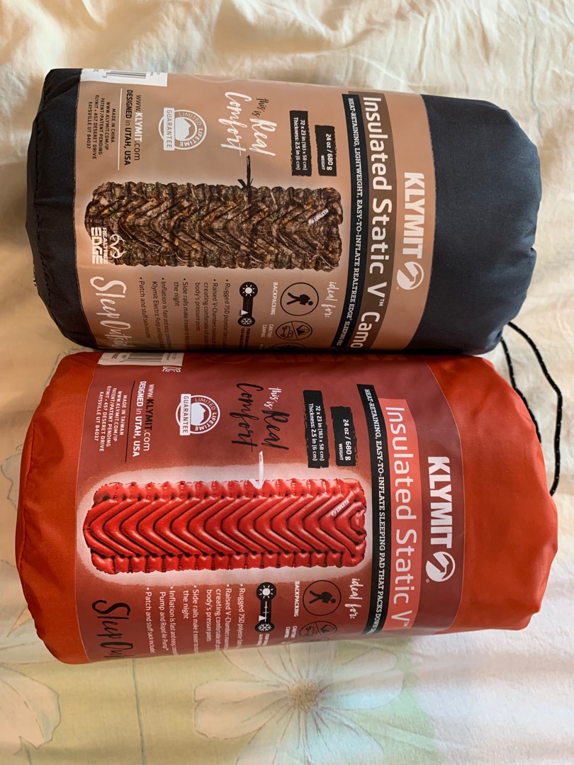 Klymit Insulated Static V sleeping mattress., Sports Equipment, Hiking