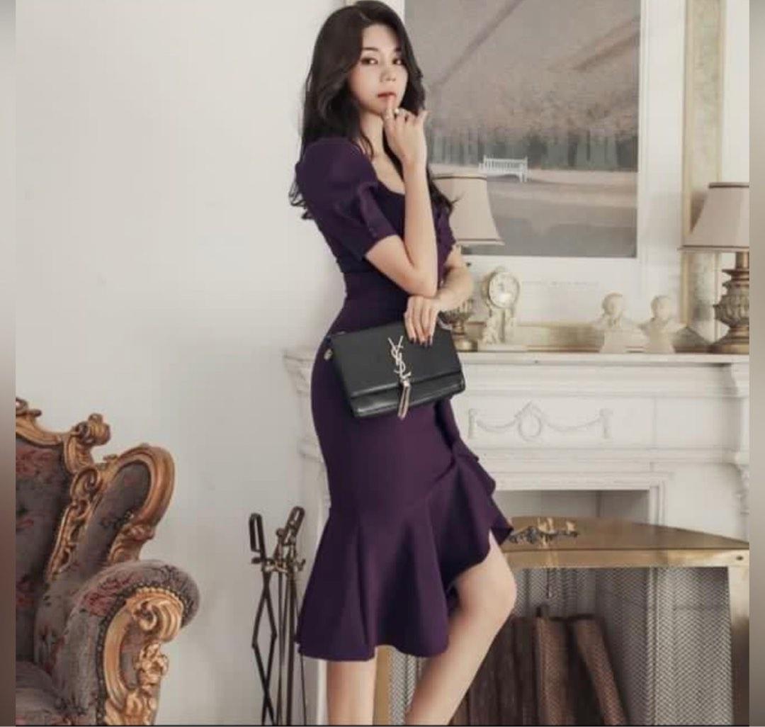 Purple office new arrivals dress