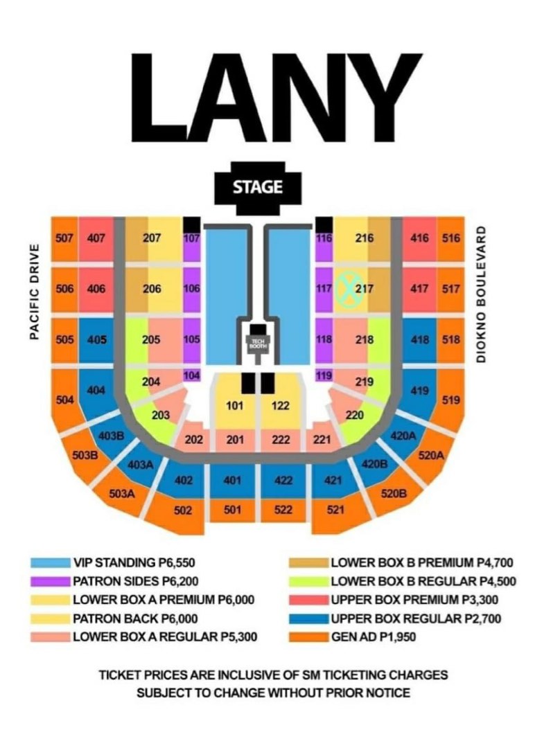 LANY Concert Tickets VIP Standing, Tickets & Vouchers, Event Tickets