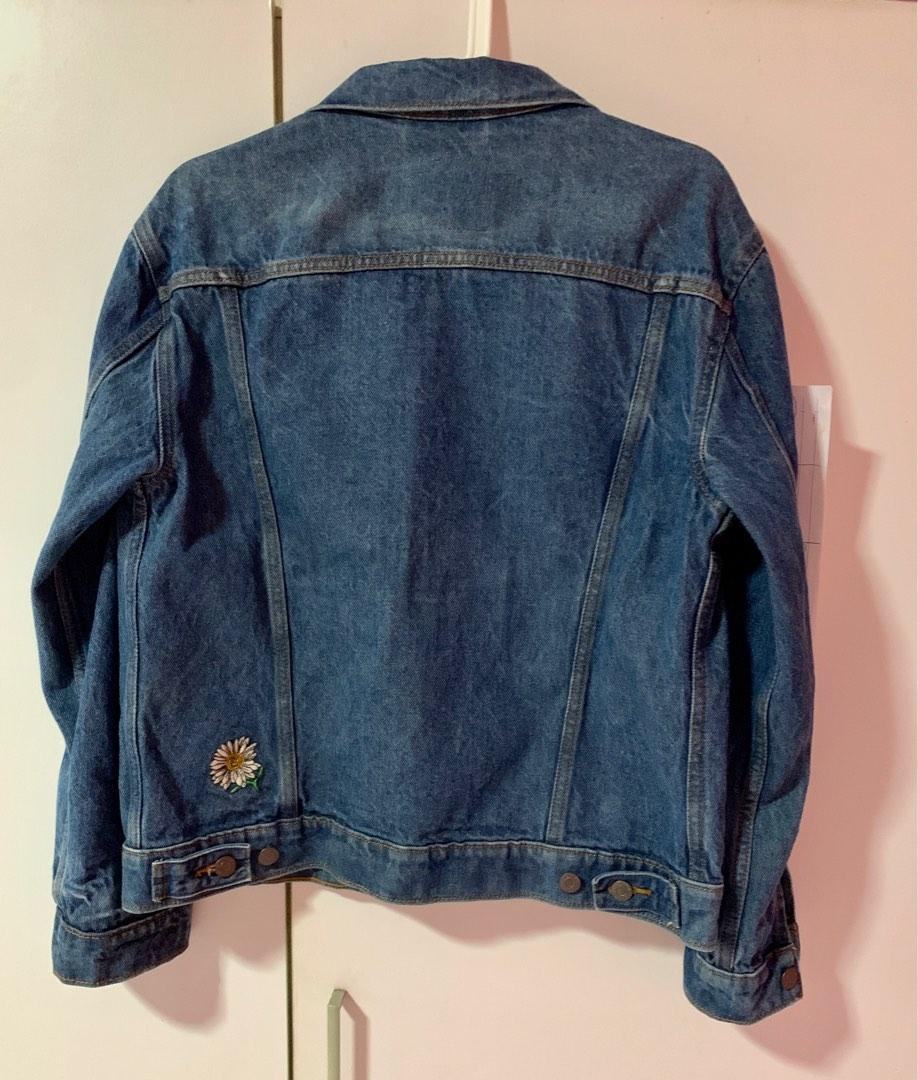 Levi s Ex Boyfriend Trucker Jacket with flower embroidery Size S