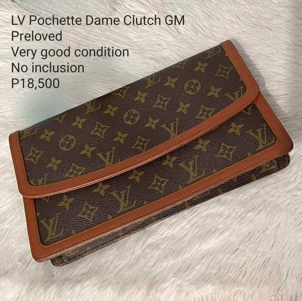 Louis Vuitton Pochette Dame Clutch GM, Luxury, Bags & Wallets on Carousell
