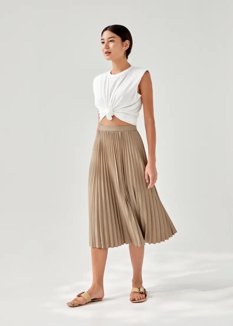 Black Multicoloured Abstract Pleated Midi Skirt, Phase Eight