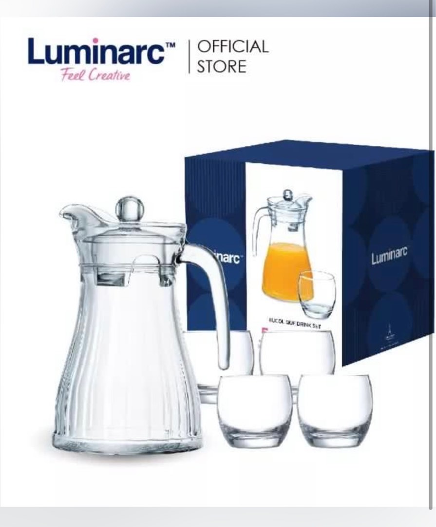 Luminarc Bucolique Drink Set Furniture And Home Living Kitchenware And Tableware Pitchers 9783