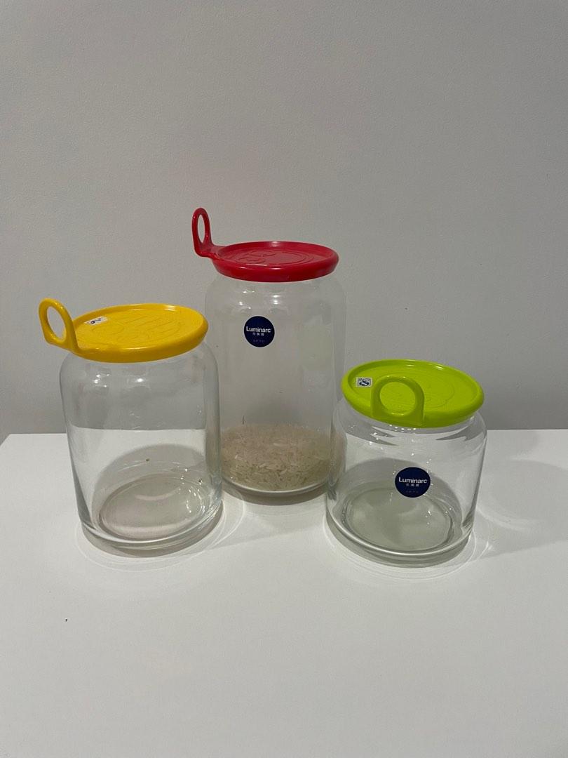 Luminarc set of glass containers, Furniture & Home Living, Kitchenware & Tableware, Food