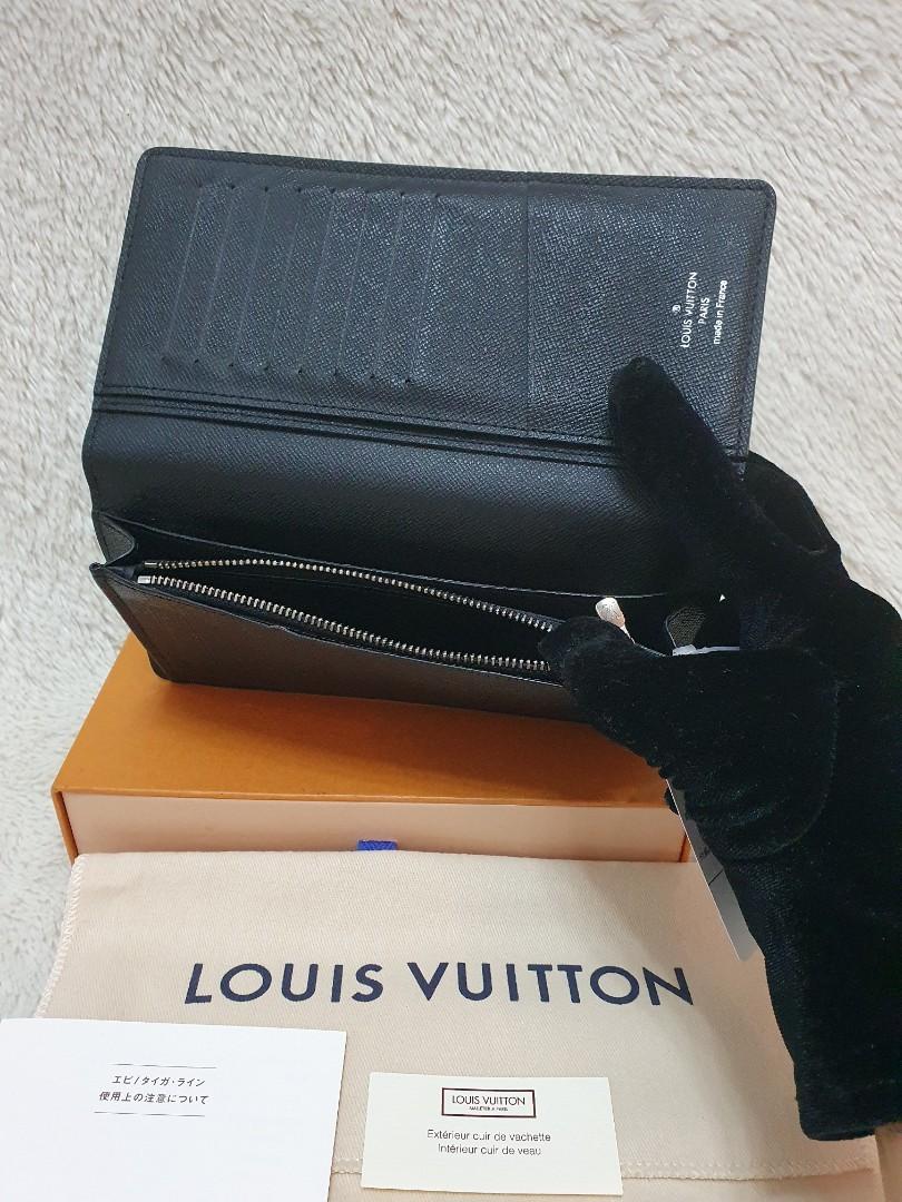 LV Brazza Taiga Portofeuil Brothers Long Bi-Fold Wallet Bi-Fold Leather ...