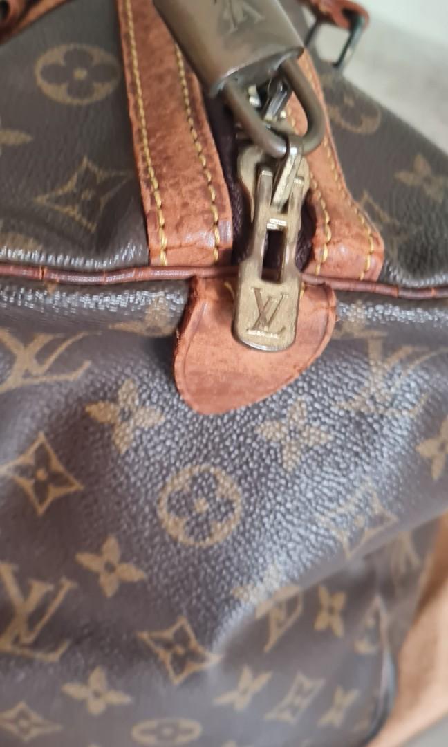 Vintage Louis Vuitton Duffel Bag, Broken Zipper, Handle