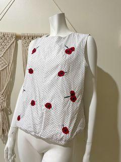 Mango Poppy Floral Sleeveless Top (Size: L)