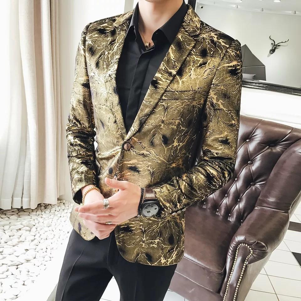 Gold blazer hotsell