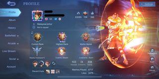 mobile legend account / mlbb acc / ml account / mlbb account / yss collector / yi sun shin collector / lone destructor / wanwan collector / brody collector / aldous collector / jawhead collector / gusion legend