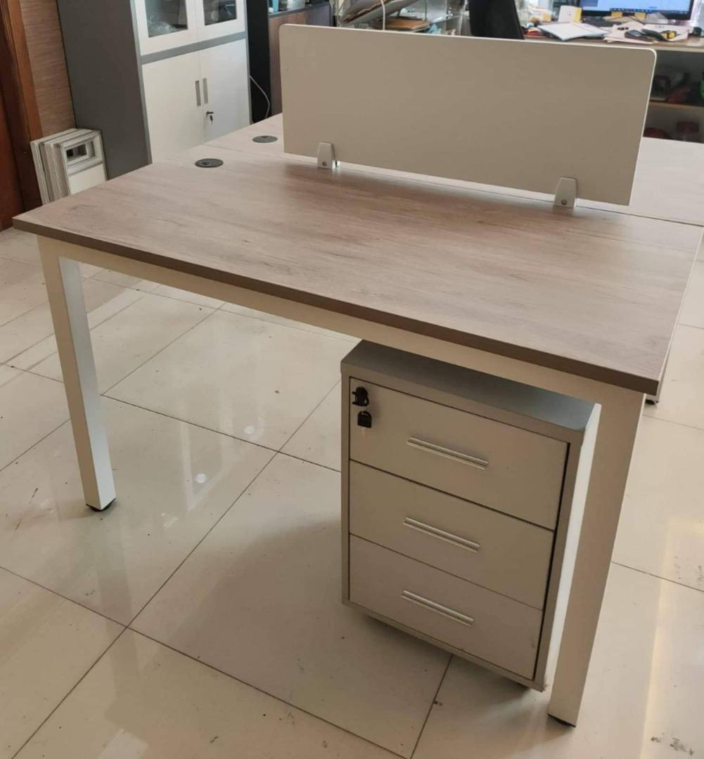 modular workstation table with screen panel customize, Furniture & Home ...